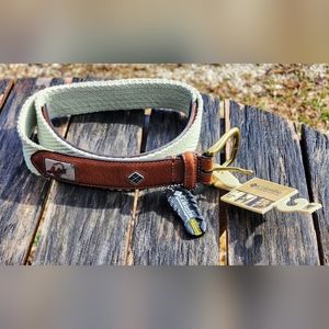 Columbia Sportswear Leather and Canvas Belt 38